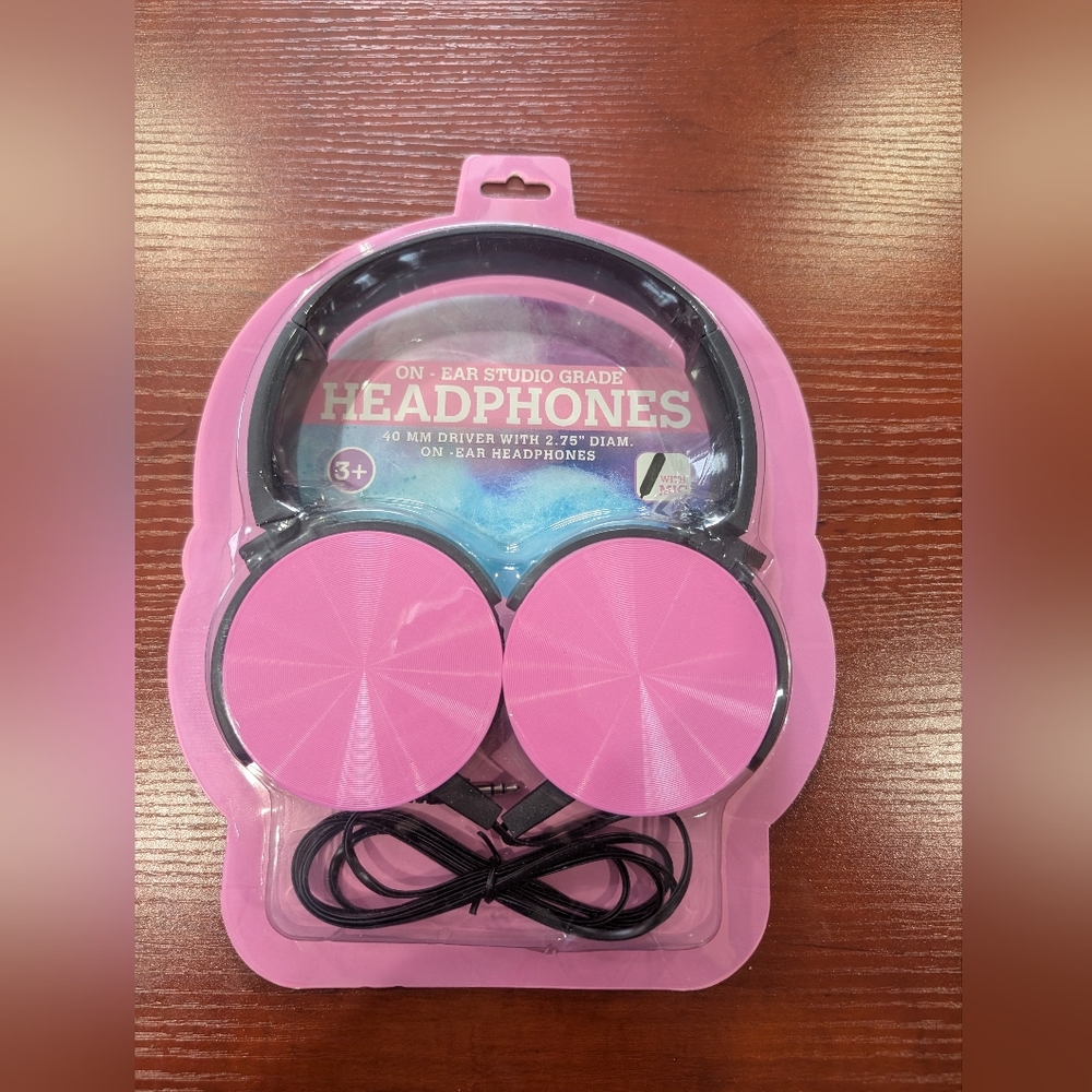 Kids Pink Wire Headphones